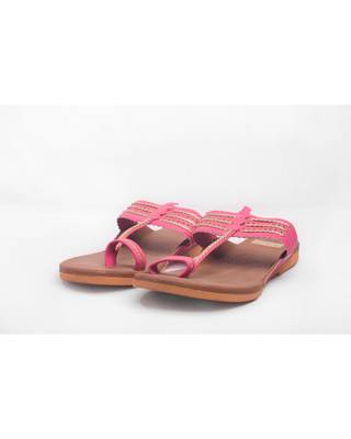 Brown & Pink Jazzy Kolhapuris 1