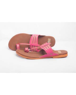 Brown & Pink Jazzy Kolhapuris 3