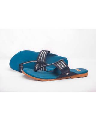 Brown &Navy Blue Jazzy Kolhapuris 3