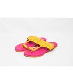 Pink & Yellow Kolhapuris