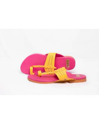 Pink & Yellow Kolhapuris 2
