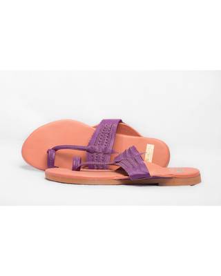 Peach & Purple Kolhapuris 2