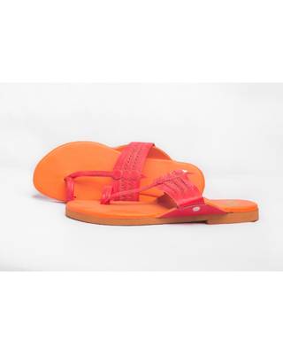 Orange &Red Kolhapuris 3