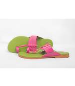 Green & Pink Kolhapuris