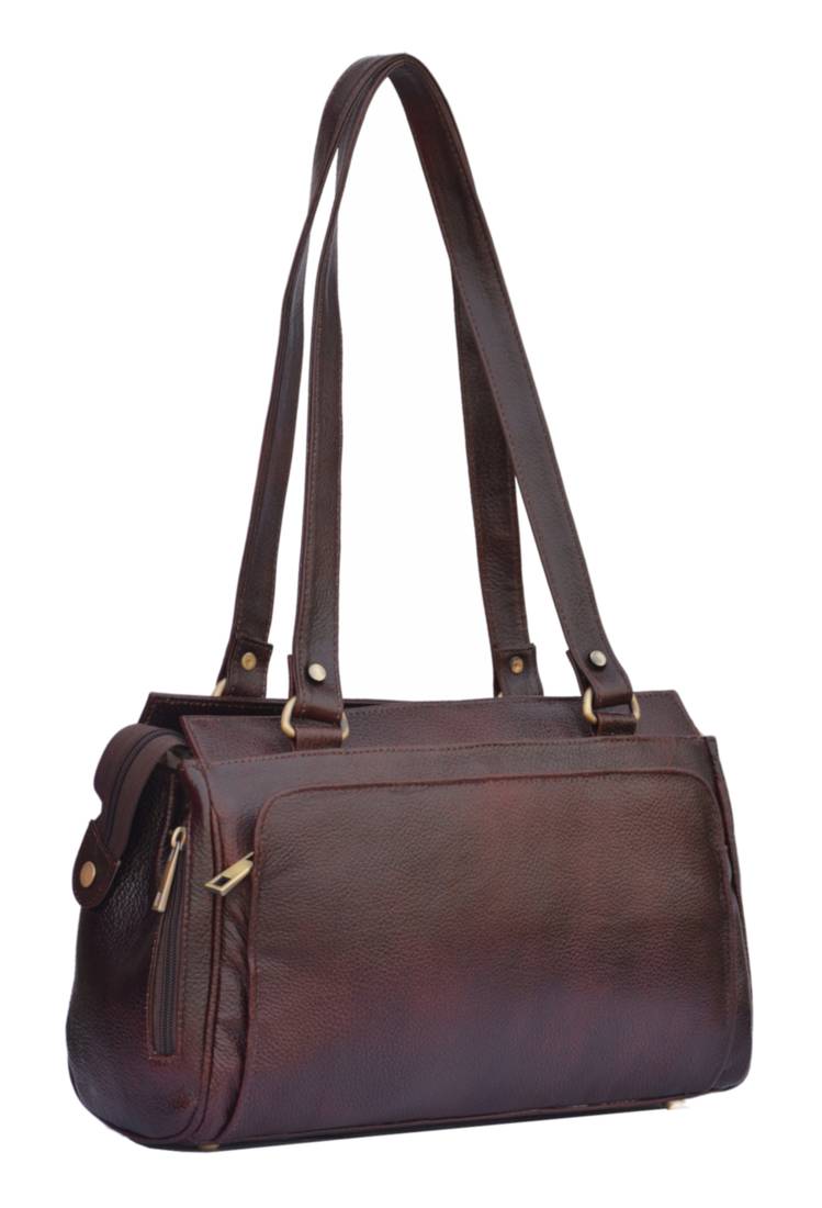 Genunine Leather Women'S Handbag (Deep Brown)