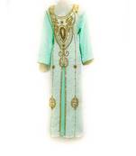 Green Georgette Embroidered Zari Work Islamic Kaftan