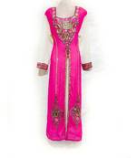 Pink Georgette Embroidered Zari Work Islamic Kaftan