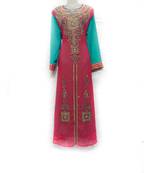 Pink Georgette Embroidered Zari Work Islamic Kaftan