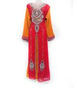 Red Georgette Embroidered Zari Work Islamic Kaftan