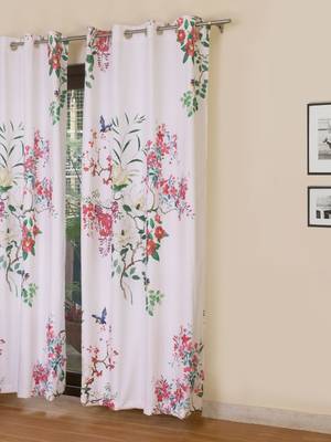 ROSARA HOME Kai Chenille Panel Printed Curtain 1