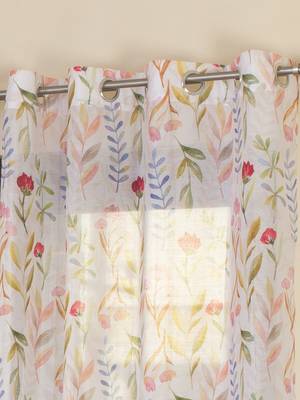 ROSARA HOME Grace Voile Allover Printed Set Of 2 Curtains 4