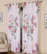 ROSARA HOME Kai Chenille Panel Printed Set Of 2 Curtains