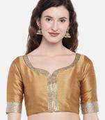 Gold Padded Dupion Silk Blouse