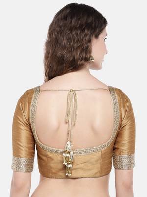 Gold Padded Dupion Silk Blouse 2