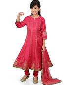 Pink Santoon Printet Kurta Pink Santoon Chodidar Set