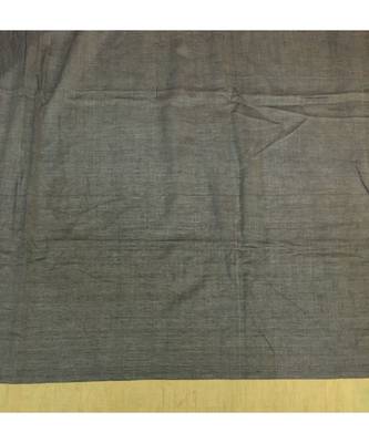 Grey woven Bengal Cotton Handloom saree with blouse 2