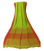 Light Green woven Bengal Cotton Handloom saree with blouse