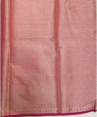 Orange Banarasi Cotton Silk saree with Blouse 2