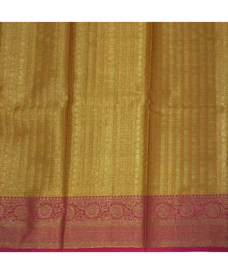 Orange Zari Woven Banarasi Cotton Silk saree with Blouse 2