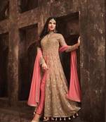 Pink Embroidered Net Salwar