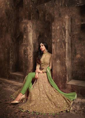 Green Embroidered Net Salwar 3