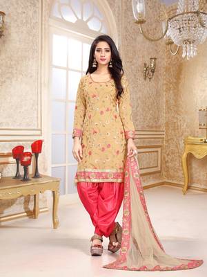 Chiku embroidered faux georgette salwar 1