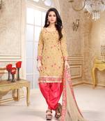 Chiku embroidered faux georgette salwar
