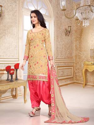 Chiku embroidered faux georgette salwar 3
