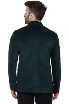 Green Party Wear Bandhgala Suit for Men