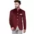 Maroon Plain Velvet Bandhgala Suit