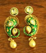 Green Pearl Danglers-Drops