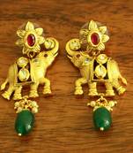 Green Onyx Danglers-Drops