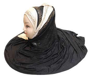 Justkartit Women'S Hosiery Cotton Stretchable Heavy Net Embroidery Hijab Scarf Dupatta 4