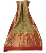 multicolor zari woven Banarasi Cotton Silk saree with blouse