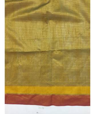 Green woven  Bengal Handloom Cotton Silk Saree With Blouse 2