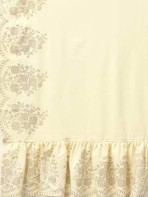 Cream plain crepe kurta and sharara with dupatta 4