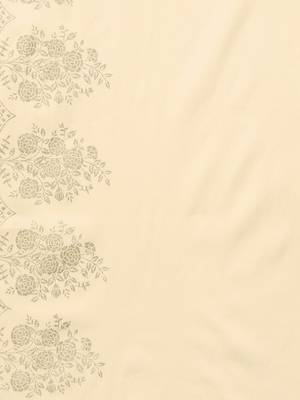 Cream plain crepe kurta with dupatta and palazzo 4