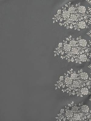 Grey plain crepe kurta and palazzo with dupatta 4