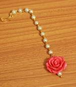 Pink Pearl Maang-Tikka