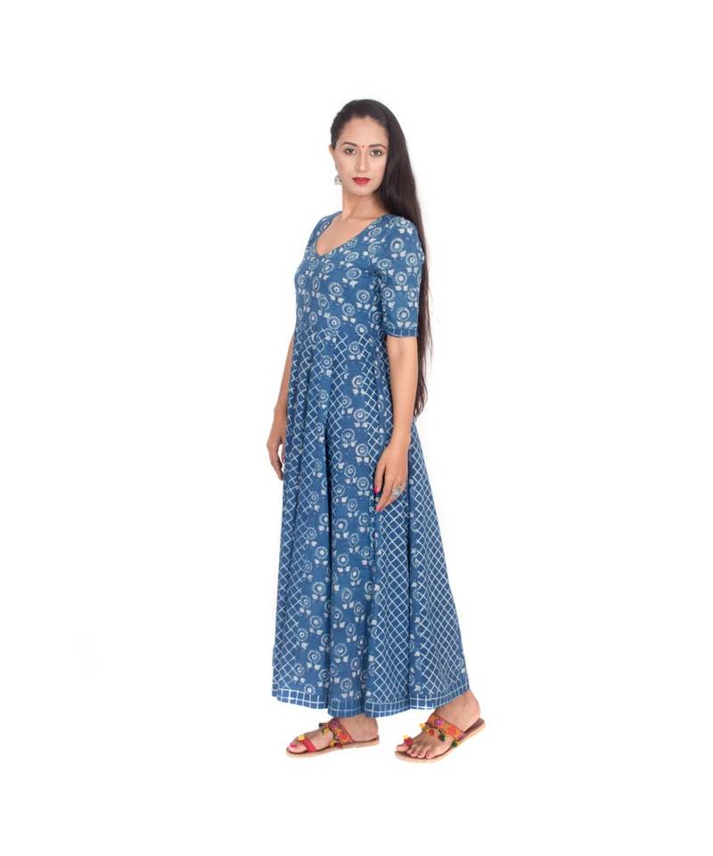 Indiga Dual Print Kali kurti