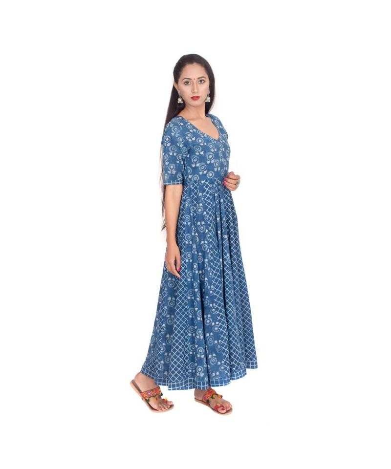Indiga Dual Print Kali kurti