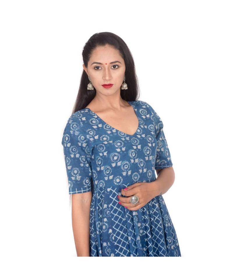 Indiga Dual Print Kali kurti