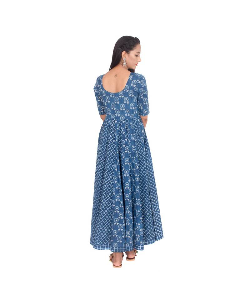 Indiga Dual Print Kali kurti