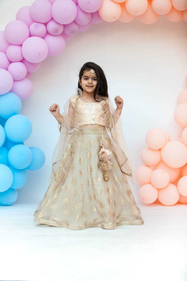 Gold Sequins Lehenga Choli for kids girls FAYON KIDS 2954914