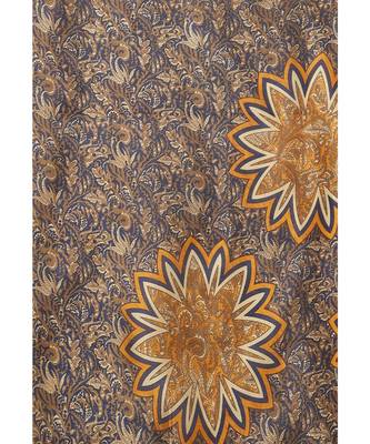 multicolor printed silk blend saree with blouse 4