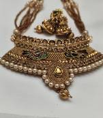 Pearl Mala Necklace Meenakari Long Necklace Set