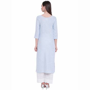 Light-blue printed rayon ethnic-kurtis 2