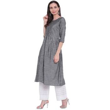 Black printed rayon ethnic-kurtis 3