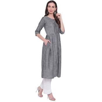Black printed rayon ethnic-kurtis 4