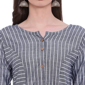Dark-blue printed rayon ethnic-kurtis 5